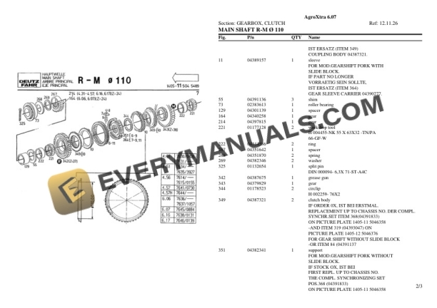 Deutz-Fahr AgroXtra 6.07 Tractor Parts Catalog PDF 5 Deutz-Fahr AgroXtra 6.07 Tractor Parts Catalog PDF - Image 3