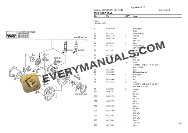 Deutz-Fahr AgroXtra 6.17 Tractor Parts Catalog PDF 5 Deutz-Fahr AgroXtra 6.17 Tractor Parts Catalog PDF - Image 3