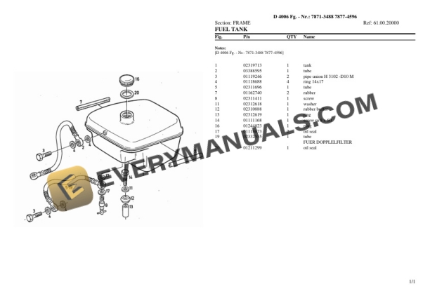 Deutz-Fahr D 4006 (7871-3488 7877-4596) Tractor Parts Catalog PDF-4