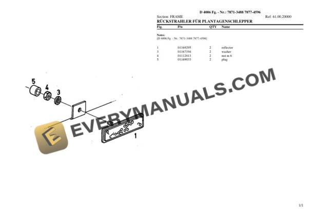 Deutz-Fahr D 4006 (7871-3488 7877-4596) Tractor Parts Catalog PDF-5