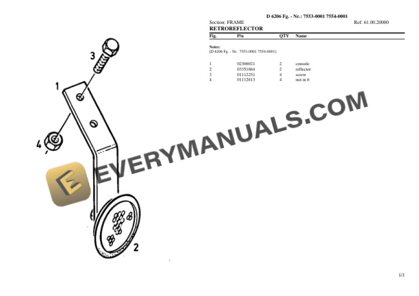 Deutz-Fahr D 6206 (7553-0001 7554-0001) Tractor Parts Catalog PDF-5