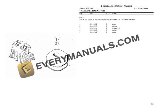 Deutz-Fahr D 6806 (7565-0001 7566-0001) Tractor Parts Catalog PDF-2