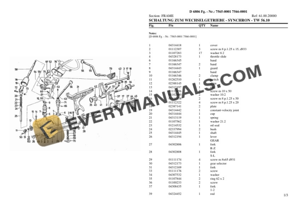 Deutz-Fahr D 6806 (7565-0001 7566-0001) Tractor Parts Catalog PDF-3