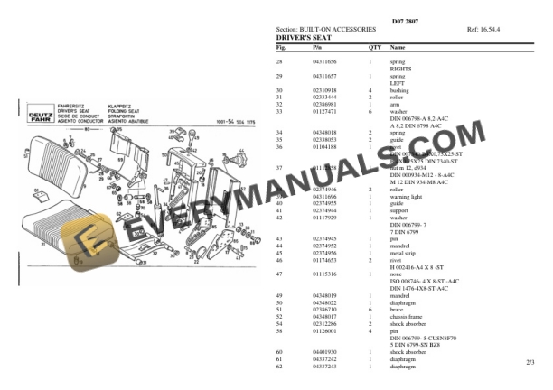 Deutz-Fahr D07 2807 Tractor Parts Catalog PDF-5