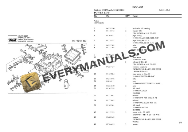 Deutz-Fahr D07C 6207 Tractor Parts Catalog PDF 6 Deutz-Fahr D07C 6207 Tractor Parts Catalog PDF - Image 4