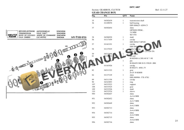 Deutz-Fahr D07C 6807 Tractor Parts Catalog PDF 5 Deutz-Fahr D07C 6807 Tractor Parts Catalog PDF - Image 3
