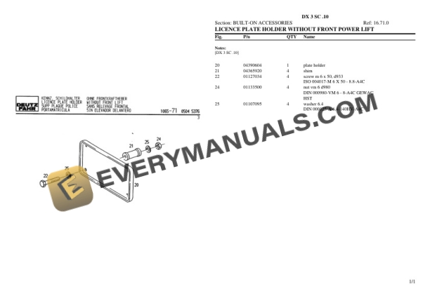 Deutz-Fahr DX 3 SC .10 Tractor Parts Catalog PDF 7 Deutz-Fahr DX 3 SC .10 Tractor Parts Catalog PDF - Image 5
