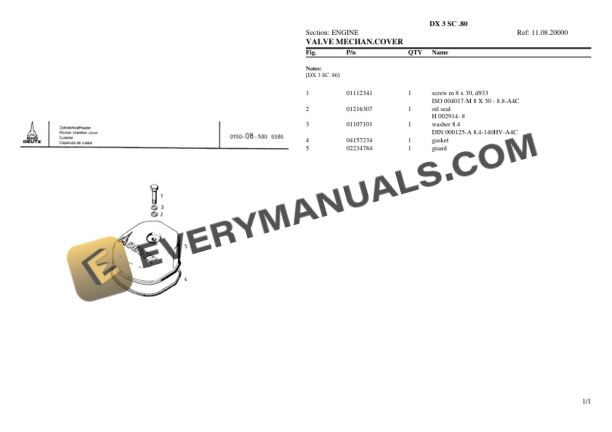Deutz-Fahr DX 3 SC .80 Tractor Parts Catalog PDF 4 Deutz-Fahr DX 3 SC .80 Tractor Parts Catalog PDF - Image 2