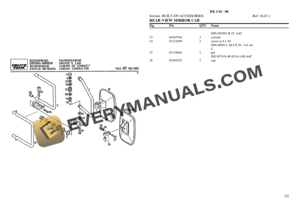 Deutz-Fahr DX 3 SC .90 Tractor Parts Catalog PDF 7 Deutz-Fahr DX 3 SC .90 Tractor Parts Catalog PDF - Image 5