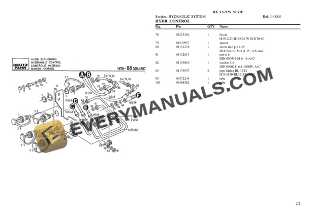 Deutz-Fahr DX 3 V F S .30 V F Tractor Parts Catalog PDF 6 Deutz-Fahr DX 3 V F S .30 V F Tractor Parts Catalog PDF - Image 4