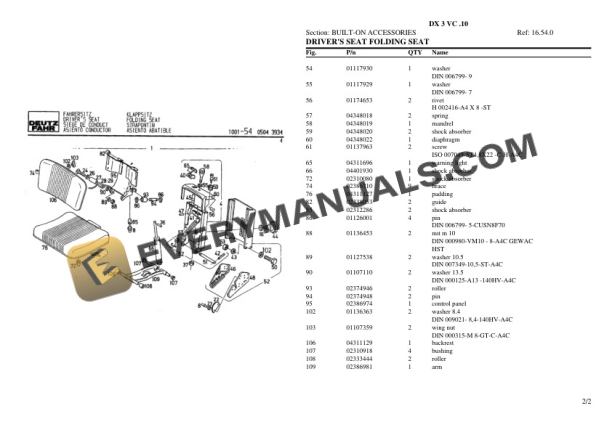 Deutz-Fahr DX 3 VC .10 Tractor Parts Catalog PDF 7 Deutz-Fahr DX 3 VC .10 Tractor Parts Catalog PDF - Image 5
