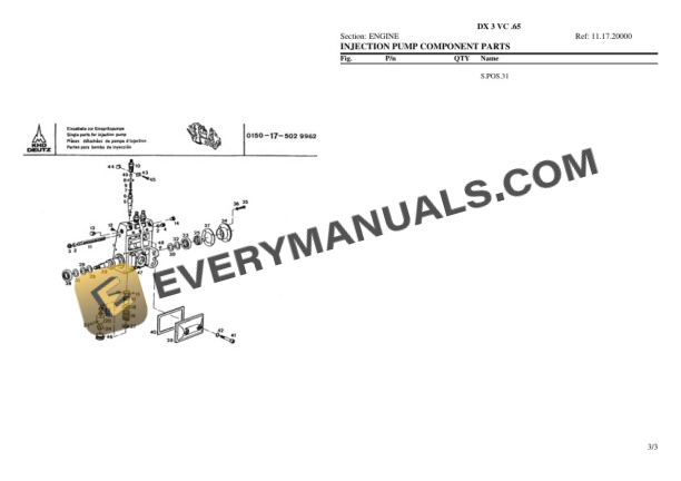 Deutz-Fahr DX 3 VC .65 Tractor Parts Catalog PDF 4 Deutz-Fahr DX 3 VC .65 Tractor Parts Catalog PDF - Image 2