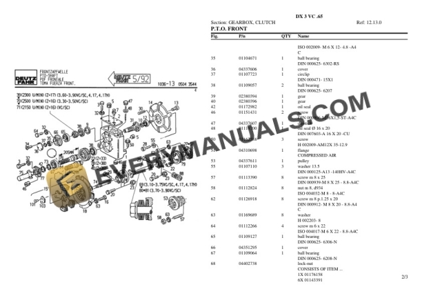 Deutz-Fahr DX 3 VC .65 Tractor Parts Catalog PDF 5 Deutz-Fahr DX 3 VC .65 Tractor Parts Catalog PDF - Image 3