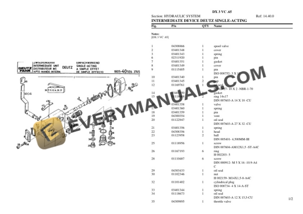 Deutz-Fahr DX 3 VC .65 Tractor Parts Catalog PDF 6 Deutz-Fahr DX 3 VC .65 Tractor Parts Catalog PDF - Image 4