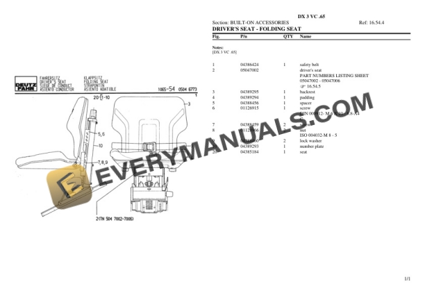 Deutz-Fahr DX 3 VC .65 Tractor Parts Catalog PDF 7 Deutz-Fahr DX 3 VC .65 Tractor Parts Catalog PDF - Image 5