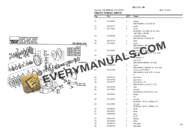 Deutz-Fahr DX 3 VC .90 Tractor Parts Catalog PDF 5 Deutz-Fahr DX 3 VC .90 Tractor Parts Catalog PDF - Image 3