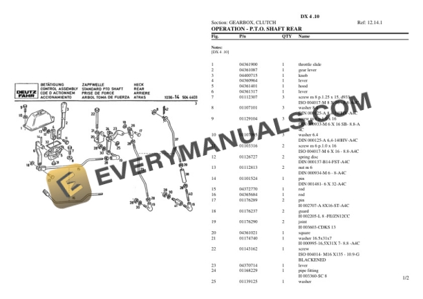 Deutz-Fahr DX 4 .10 Tractor Parts Catalog PDF 5 Deutz-Fahr DX 4 .10 Tractor Parts Catalog PDF - Image 3
