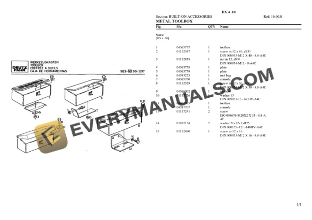 Deutz-Fahr DX 4 .10 Tractor Parts Catalog PDF 7 Deutz-Fahr DX 4 .10 Tractor Parts Catalog PDF - Image 5