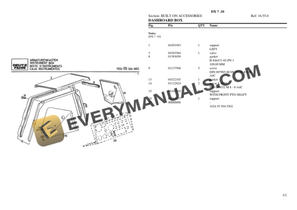 Deutz-Fahr DX 7 .10 Tractor Parts Catalog PDF 7 Deutz-Fahr DX 7 .10 Tractor Parts Catalog PDF - Image 5