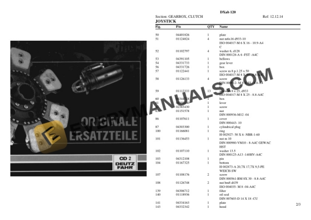 Deutz-Fahr DXab 120 Tractor Parts Catalog PDF 5 Deutz-Fahr DXab 120 Tractor Parts Catalog PDF - Image 3