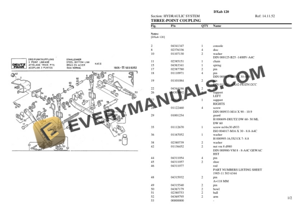 Deutz-Fahr DXab 120 Tractor Parts Catalog PDF 6 Deutz-Fahr DXab 120 Tractor Parts Catalog PDF - Image 4