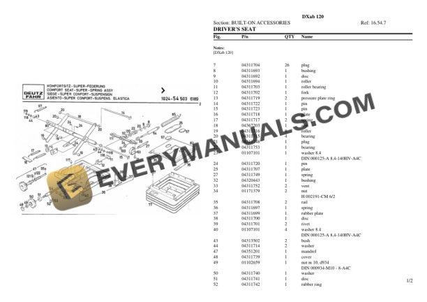 Deutz-Fahr DXab 120 Tractor Parts Catalog PDF 7 Deutz-Fahr DXab 120 Tractor Parts Catalog PDF - Image 5