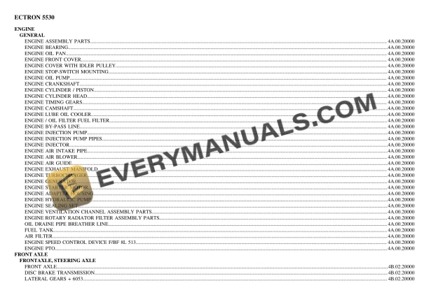 deutz fahr ectron 5530 tractor parts catalog pdf 1