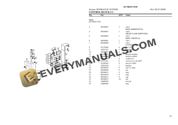 Deutz-Fahr ECTRON 5530 Tractor Parts Catalog PDF 5 Deutz-Fahr ECTRON 5530 Tractor Parts Catalog PDF - Image 3