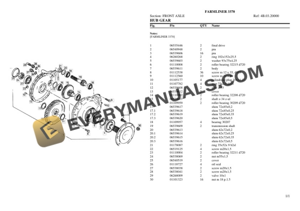 Deutz-Fahr FARMLINER 3370 Tractor Parts Catalog PDF 5 Deutz-Fahr FARMLINER 3370 Tractor Parts Catalog PDF - Image 3