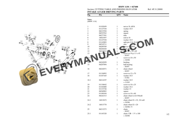 Deutz-Fahr HMW 1130 (027408) Tractor Parts Catalog PDF 6 Deutz-Fahr HMW 1130 (027408) Tractor Parts Catalog PDF-4