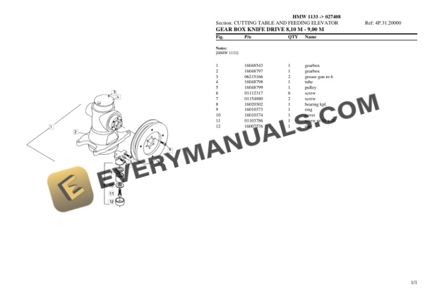 Deutz-Fahr HMW 1133 (027408) Tractor Parts Catalog PDF 5 Deutz-Fahr HMW 1133 (027408) Tractor Parts Catalog PDF-3