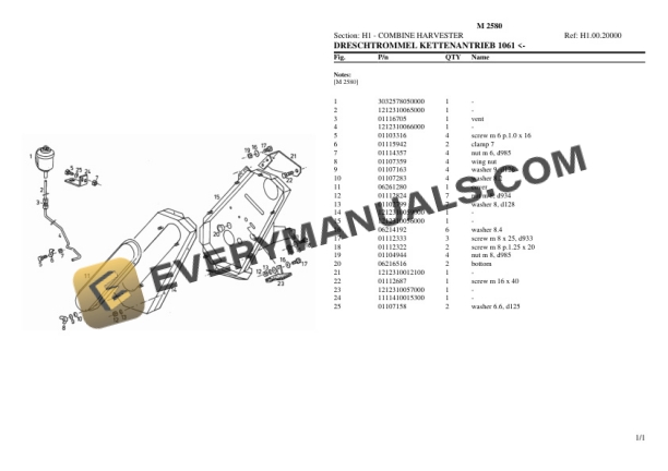 Deutz-Fahr M 2580 Tractor Parts Catalog PDF 5 Deutz-Fahr M 2580 Tractor Parts Catalog PDF-3