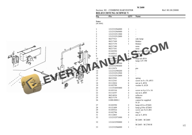Deutz-Fahr M 2680 Tractor Parts Catalog PDF-5