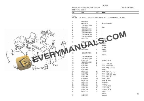 Deutz-Fahr M 2685 Tractor Parts Catalog PDF-2