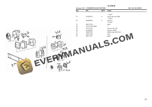 Deutz-Fahr M 2780 H Tractor Parts Catalog PDF-5