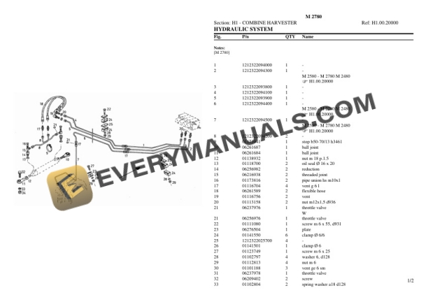 Deutz-Fahr M 2780 Tractor Parts Catalog PDF-4