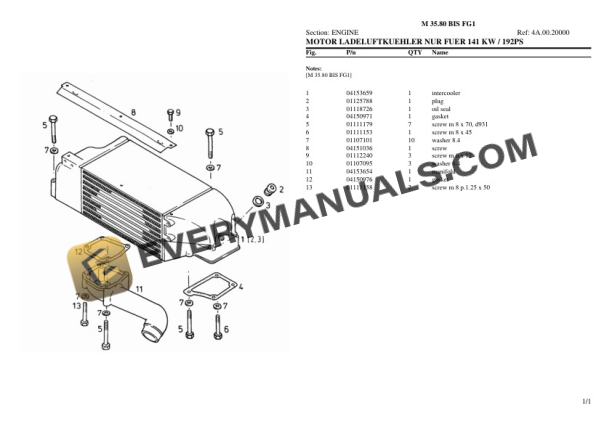 Deutz-Fahr M 35.80 BIS FG1 Tractor Parts Catalog PDF 4 Deutz-Fahr M 35.80 BIS FG1 Tractor Parts Catalog PDF - Image 2