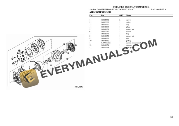 Deutz-Fahr TOPLINER 4068 (8646) Tractor Parts Catalog PDF 7 Deutz-Fahr TOPLINER 4068 (8646) Tractor Parts Catalog PDF - Image 5