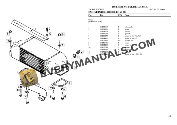 Deutz-Fahr TOPLINER 4075 (8646) Tractor Parts Catalog PDF 4 Deutz-Fahr TOPLINER 4075 (8646) Tractor Parts Catalog PDF - Image 2