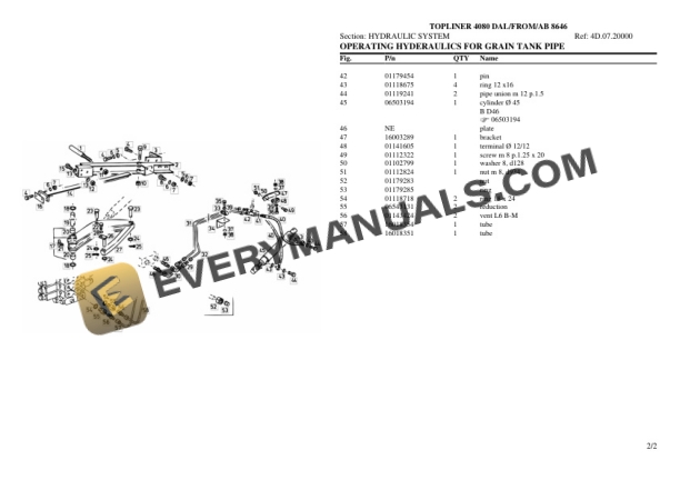 Deutz-Fahr TOPLINER 4080 (8646) Tractor Parts Catalog PDF 5 Deutz-Fahr TOPLINER 4080 (8646) Tractor Parts Catalog PDF - Image 3