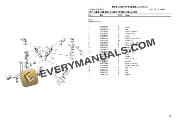 Deutz-Fahr TOPLINER 4090 (8646) Tractor Parts Catalog PDF 4 Deutz-Fahr TOPLINER 4090 (8646) Tractor Parts Catalog PDF - Image 2