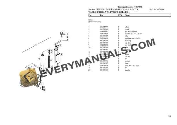 Deutz-Fahr Transportwagen (027408) Tractor Parts Catalog PDF-3