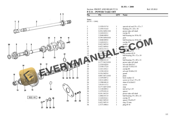 Hurlimann H-351 (2000) Tractor Parts Catalog PDF-3