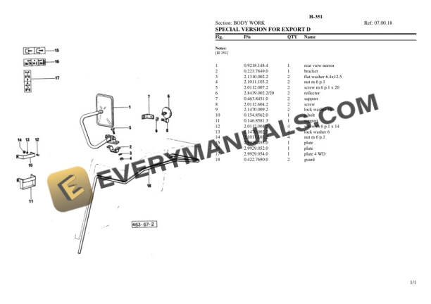 Hurlimann H-351 Tractor Parts Catalog PDF-4