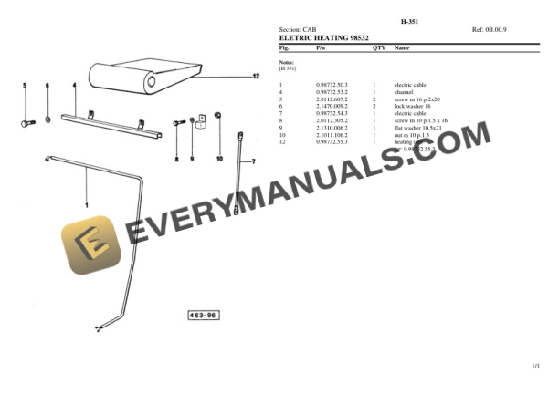 Hurlimann H-351 Tractor Parts Catalog PDF-5