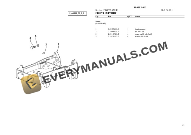 Hurlimann H-355 F-XE Tractor Parts Catalog PDF-3
