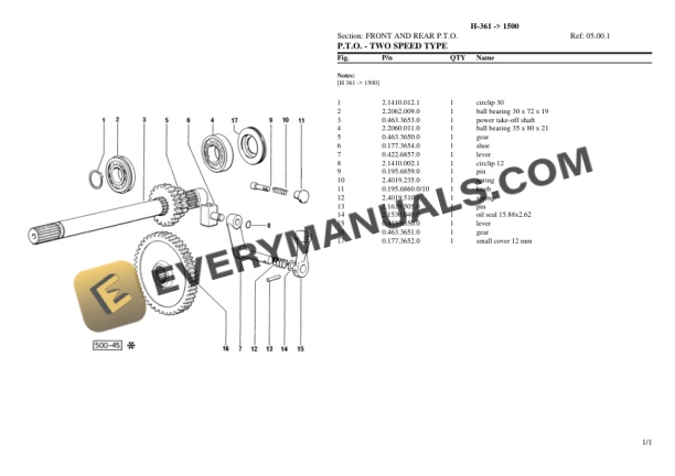 Hurlimann H-361 (1500) Tractor Parts Catalog PDF-3