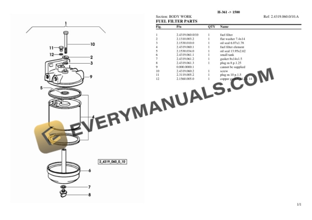 Hurlimann H-361 (1500) Tractor Parts Catalog PDF-4