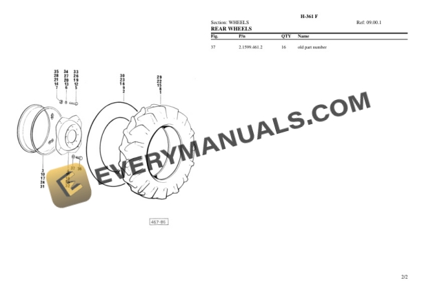 Hurlimann H-361 F Tractor Parts Catalog PDF-5
