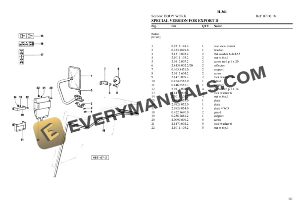 Hurlimann H-361 Tractor Parts Catalog PDF-4